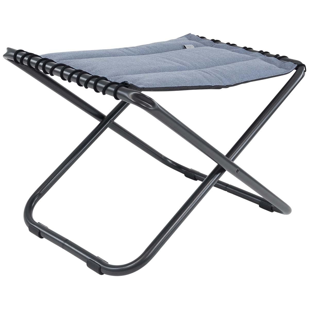Repose-pieds rembourré Crespo AP/306-TC Tex-Comfort bleu en aluminium léger