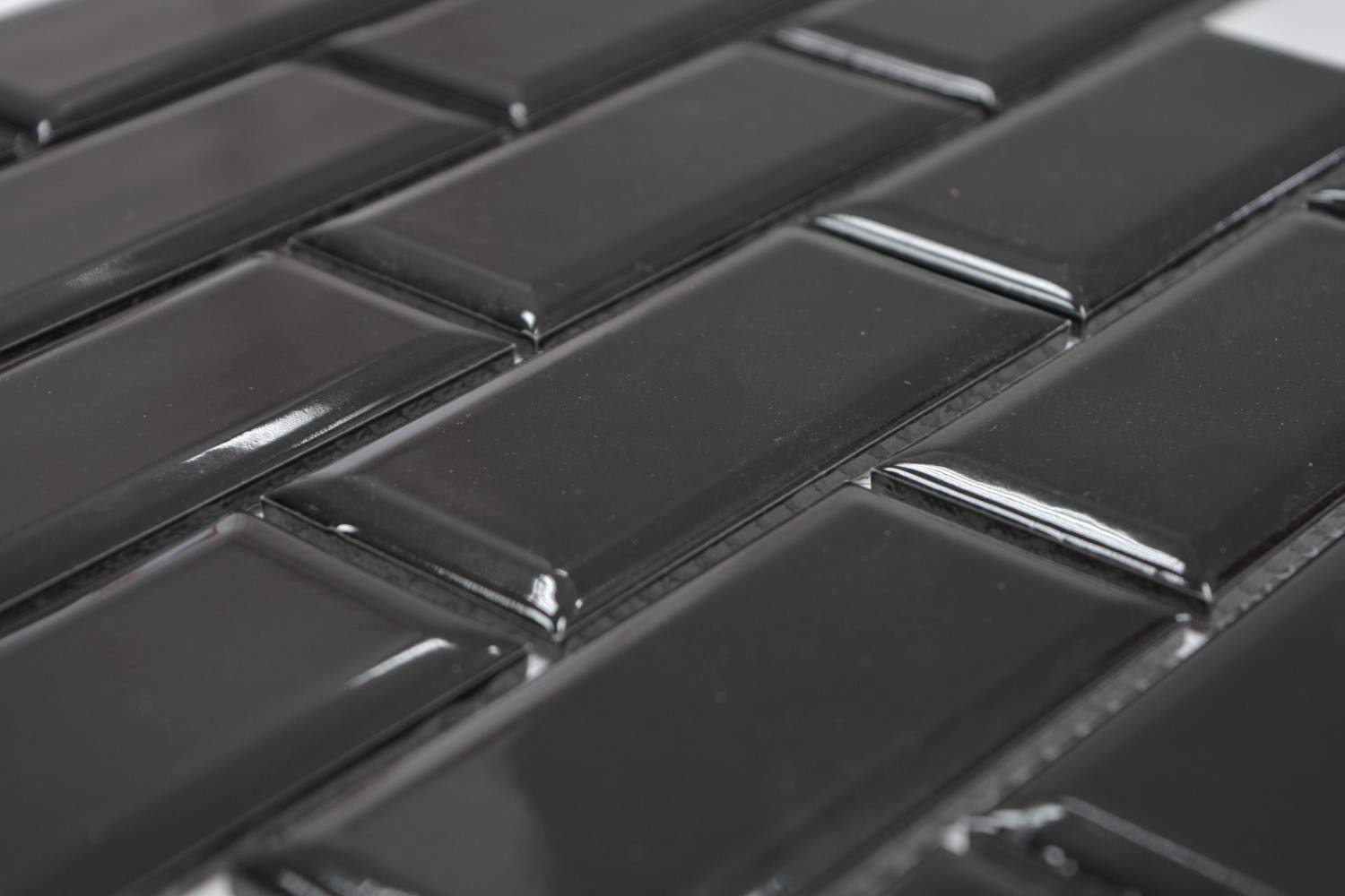 Estilo metro negro Azulejos de mosaico de cerámica cocina baño suelo pared