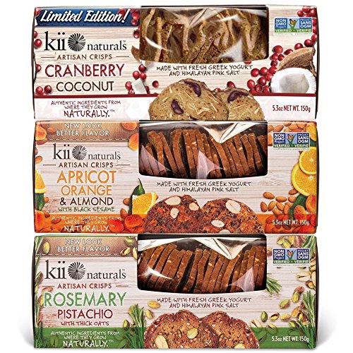 Amazon Com Kii Naturals Artisan Crisps Cranberry Pumpkin Seed 5 3 Oz 3 Pack Grocery Gourmet Food
