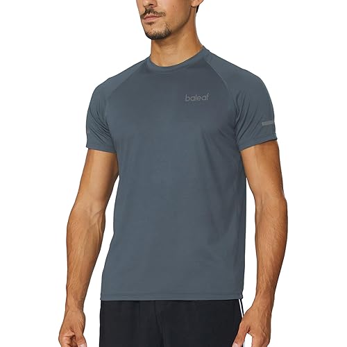 baleaf Men's Running Workout Shirts Short Sleeve Athletic T-Shirt Quick Dry