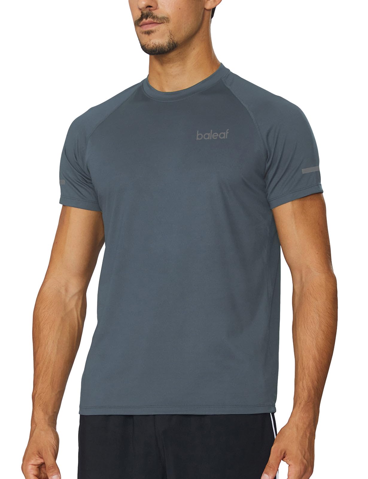 baleaf Men's Running Workout Shirts Short Sleeve Athletic T-Shirt Quick Dry