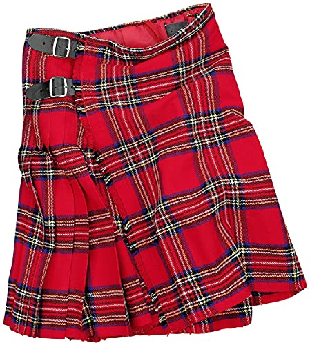 Black Premium by EMP Herren rot-Kariertes Kult Tartan Kilt größenverstellbar XXL