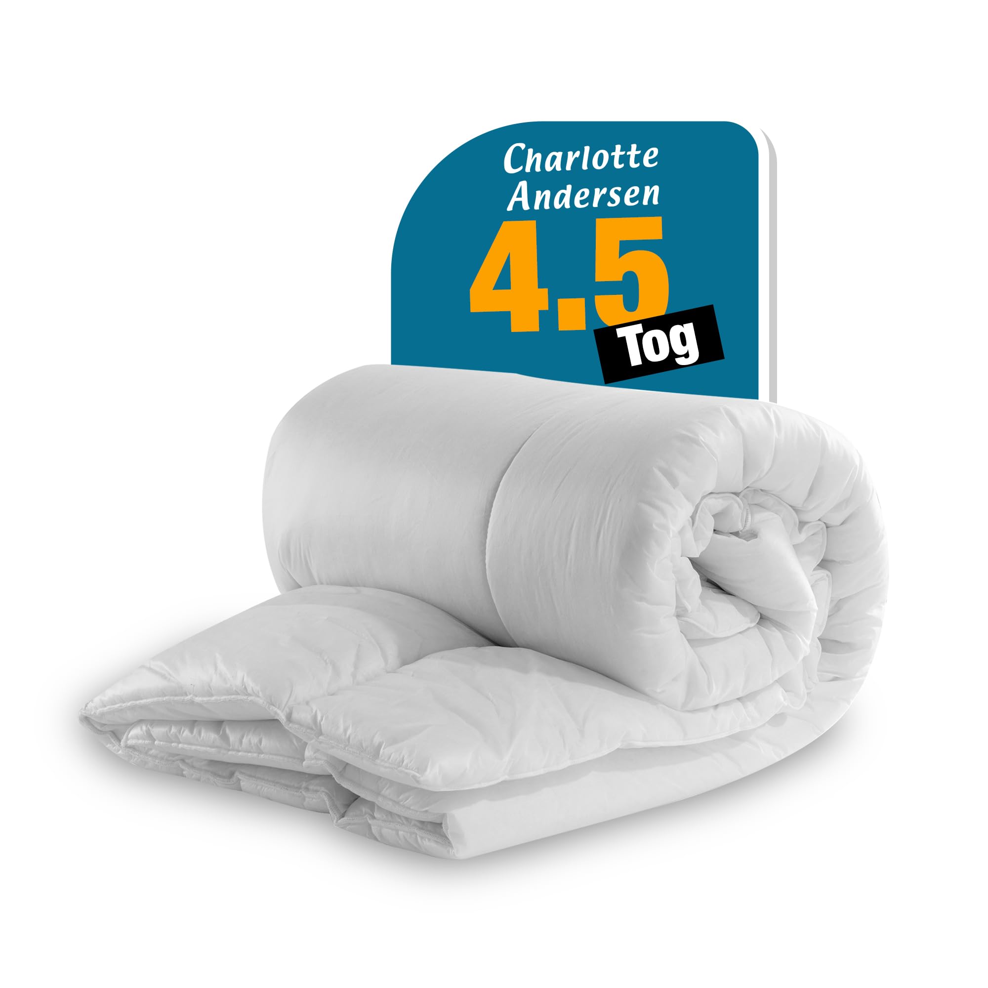 Charlotte Andersen Single 4.5 Tog Duvet Quilt Summer light Snug cosy Super Soft Non-Allergenic Hollowfibre Filling Machine Washable (4.5 TOG SINGLE DUVET) — image 1