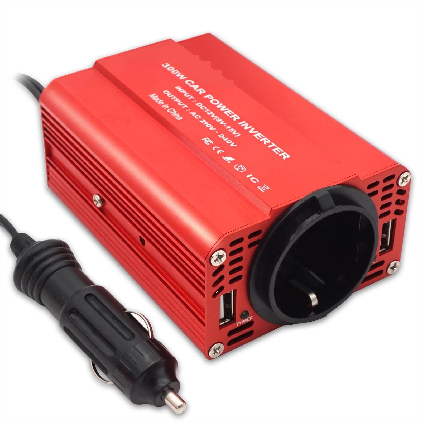 Falownik 300W/500W/1500W przetwornica napięcia DC 12V do 220 AC konwerter napięcia z 3.1A podwójny zasilacz samochodowy USB Auto Inversor(500W)