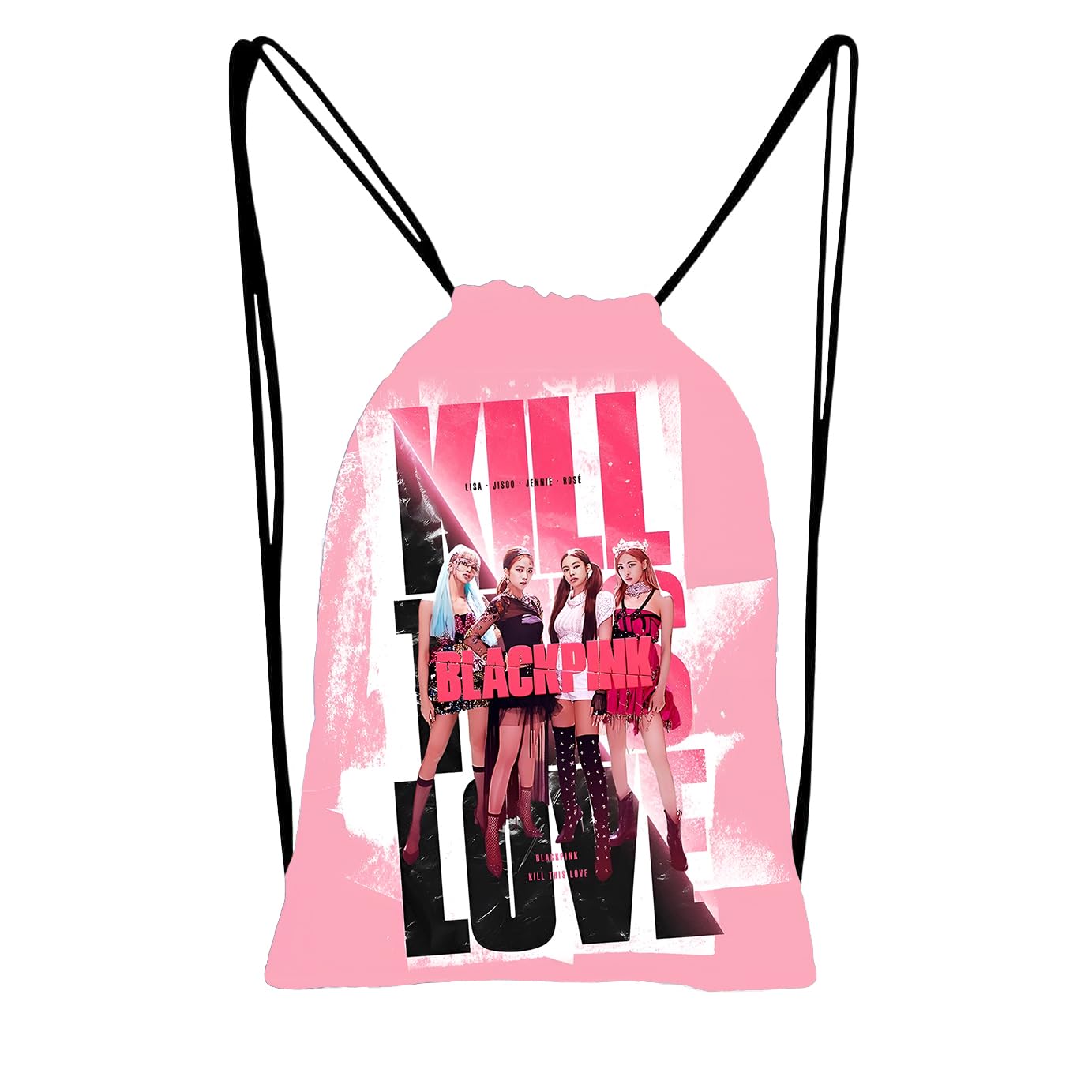 Attractive long lasting Printed Drawstring Polyester Multi Utility Bag for Sports/Gym/Yoga/College/Casual Backpack – Light Weight-image-42