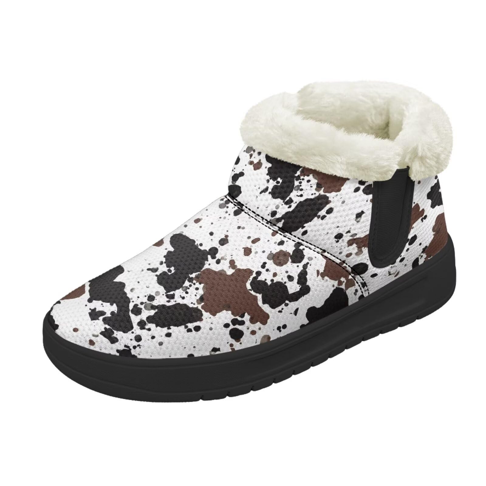 Binienty Womens Mens Heavy Duty Snow Boots with Plush Fur Lining Winter Hiking Boot Non-slip Outdoor Ankle Shoes