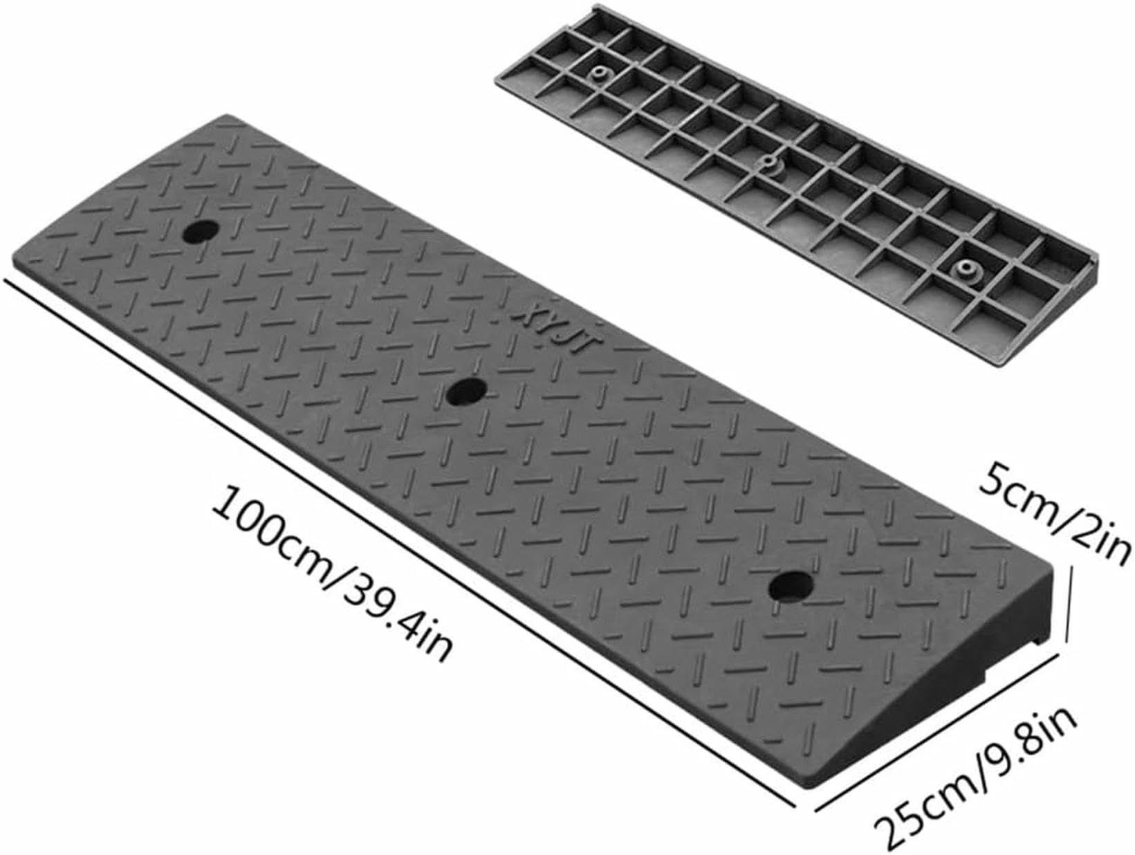 Rampa del Borderero De Goma, 100 × 25 × 5 Cm Rampa De Silla De Ruedas, Rampas De Paso De Puerta Pesadas, Rampas De Umbral Antideslizantes para La Acera del Garaje