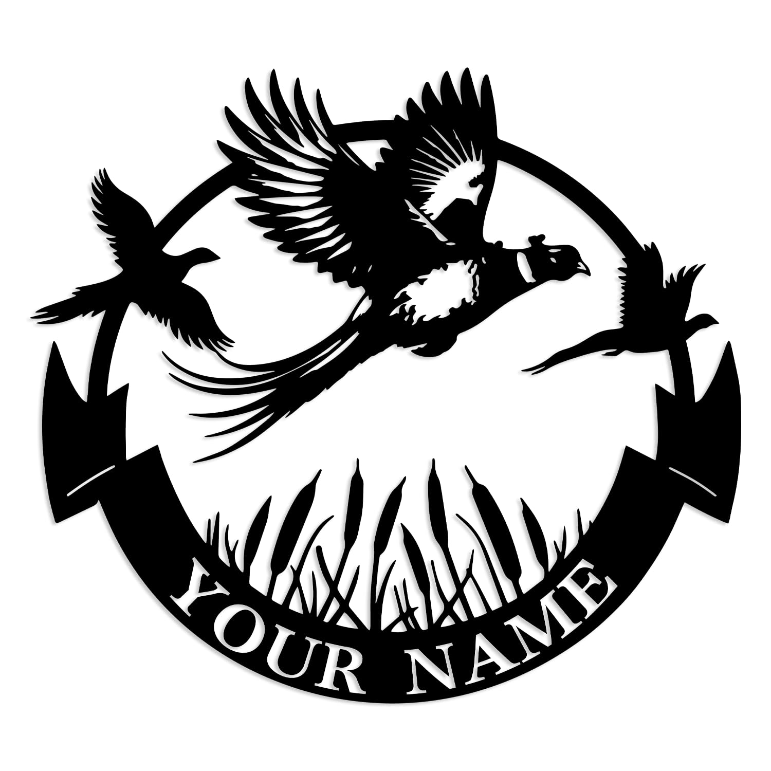 Kissesuu Pheasant B Personalized Custom Pheasant Metal Wall Decoration, Custom Pheasant Metal Wall Art, Personalized Pheasant Farm Name Sign, Hunting Sign Home Decor, Pheasant Metal Wall Sign Hunter Gift (Pheasant B)