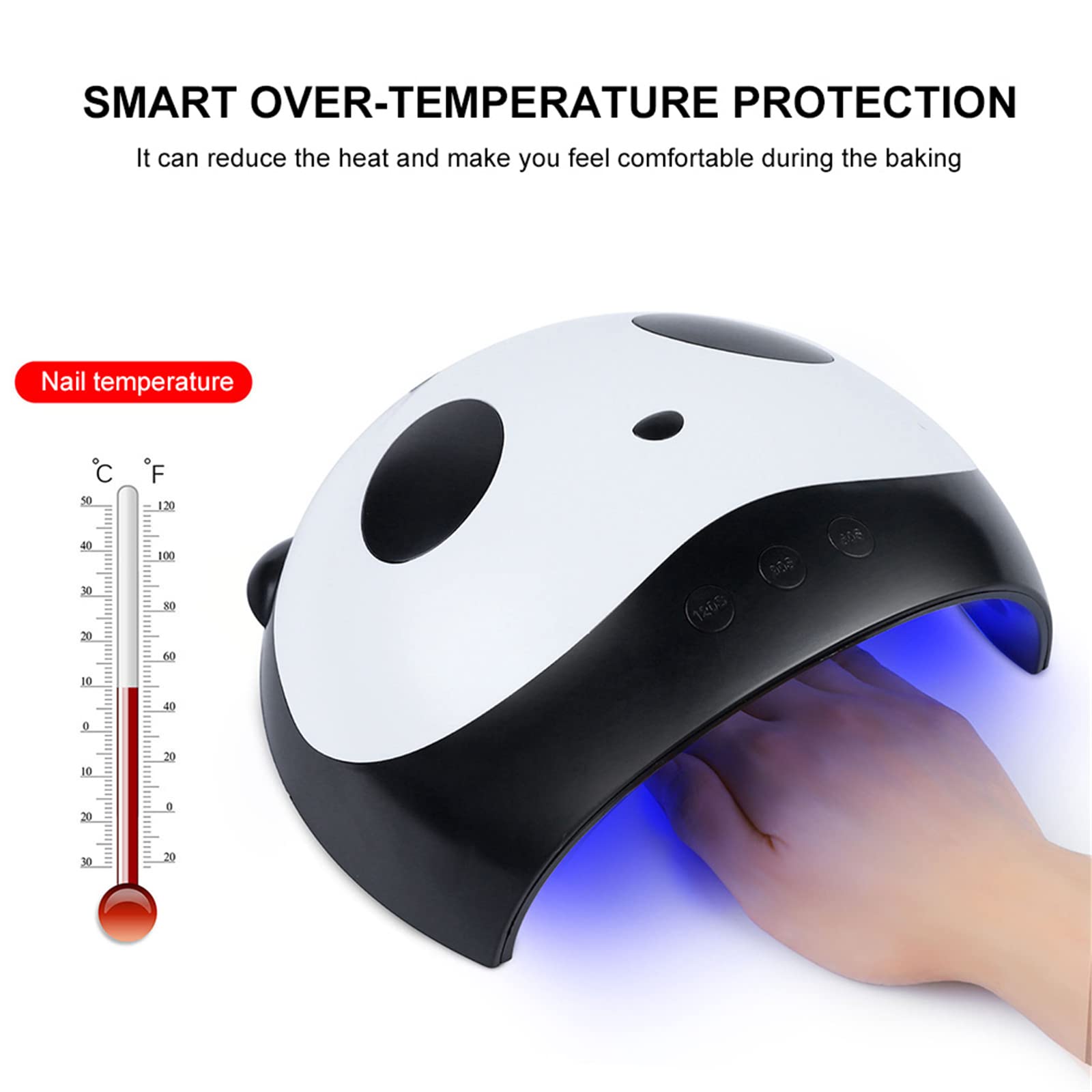 ZYC 36W Nail UV/Lampada a LED Panda Nail Dryer 60S / 90S / 120S Purtroppo rapido AFFRAROD Sensing Lampada per Unghie Lampada per Unghie Manicure Strumento