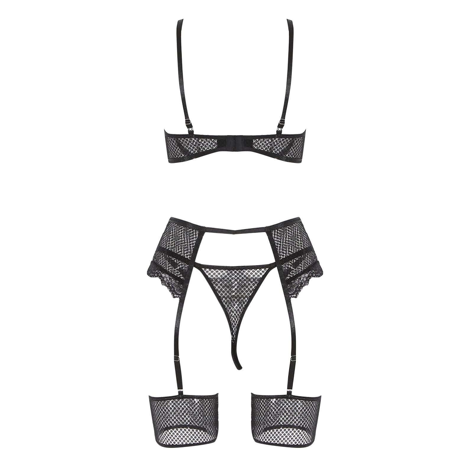 Frauen Dame Sexy Metallknopf Dessous Set Hohe Taille Nachtwäsche BH und Panty Zweiteilige Nachtwäsche Man Dessous Sexy Unterhose Für Frau Sexy Schlafanzug Frauen Babydoll Uebergroesse
