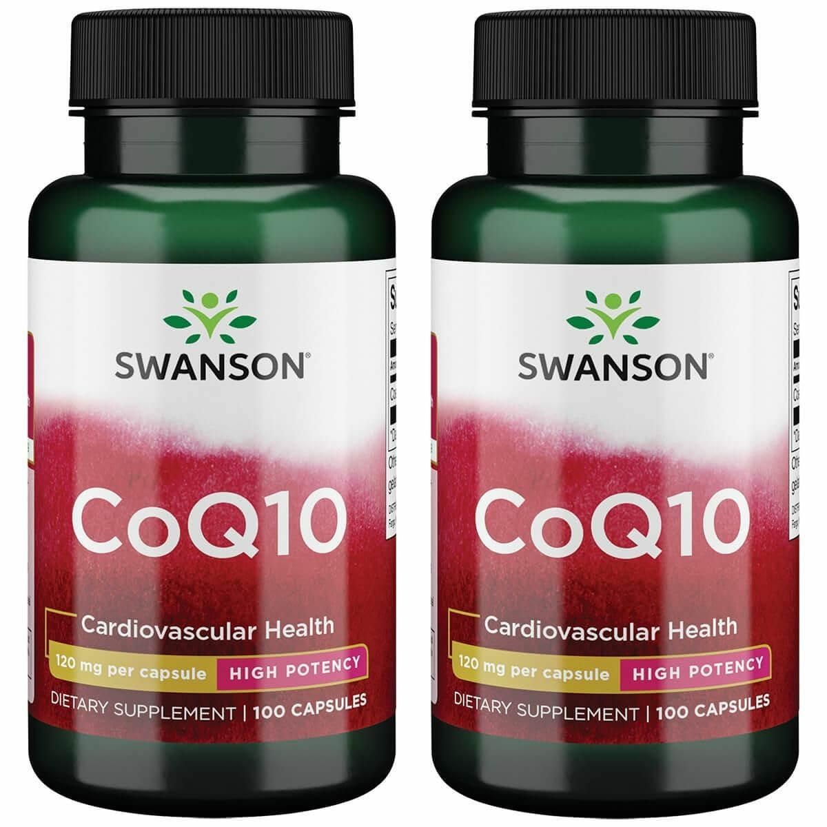 Swanson CoQ10 Helps Promote Heart Health (100 Capsules, 120mg Each, 2 Pack) 100 Count (Pack of 2)