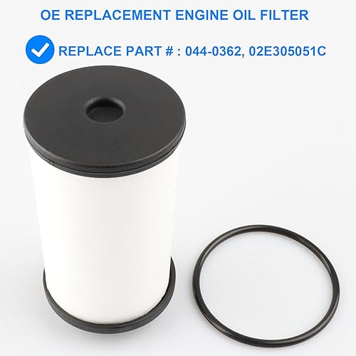 Miniatura 2 de Filtro de aceite, repuesto 044-0362, 02E305051C compatible con transmisión VW Audi DSG - 2006-2018 A3, 2004-2018 TT Beetle, 2009-2017 CC Passat,