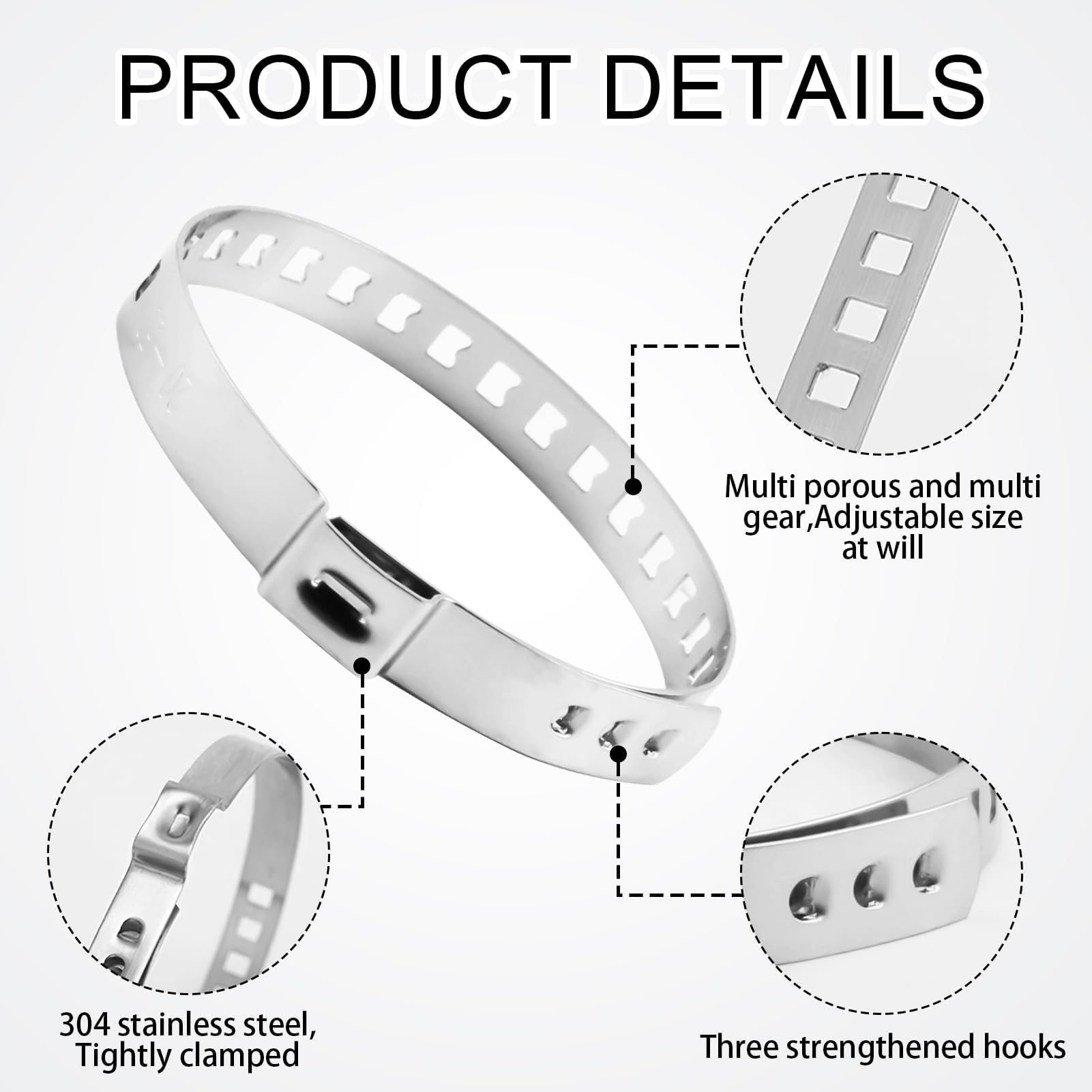 Kit 10 Fascette Per Giunto Omocinetico - Morsetti Metallici Regolabili Per Auto E ATV - 5 Grandi E 5 Piccole - Foto 13