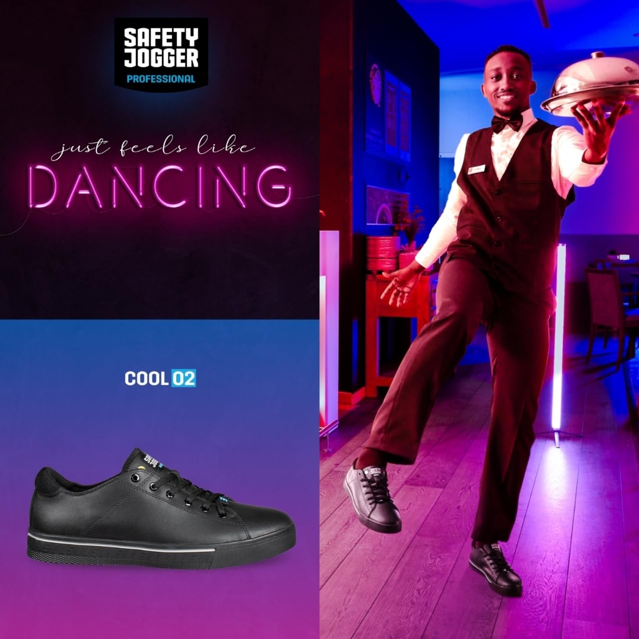 SAFETY JOGGER Chaussures de Travail légères pour Femmes et Hommes - Cool - Baskets Respirantes, Imperméable, Confortables et Antidérapantes, idéal pour Aide Soignants et Cuisine