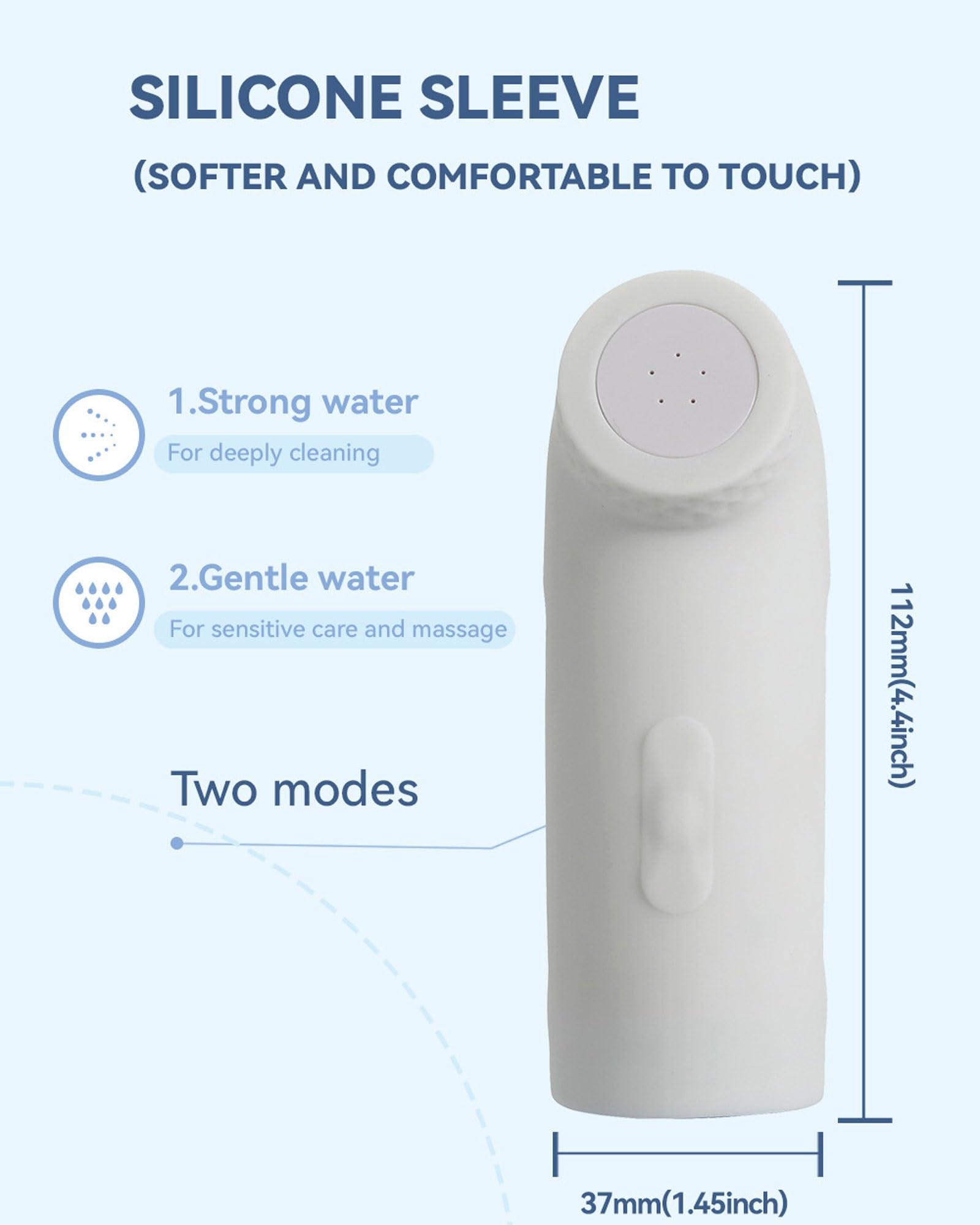Pulvérisateur de bidet portable, rechargeable par USB, 400 ml, nettoyeur de bidet de voyage avec 2 modes de pression d'eau pour l'hygiène personnelle et la santé des femmes