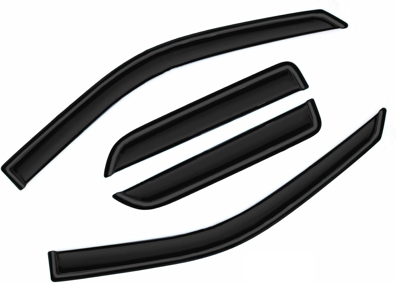 Window Visor Fit for D0DGE Ram 1500 2009-2018 2 Door Window Rain Guards Tape on