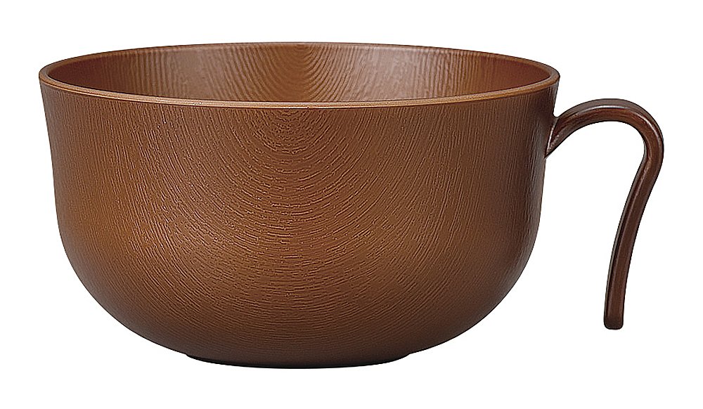 Woody Miso Soup Bowl with Handle