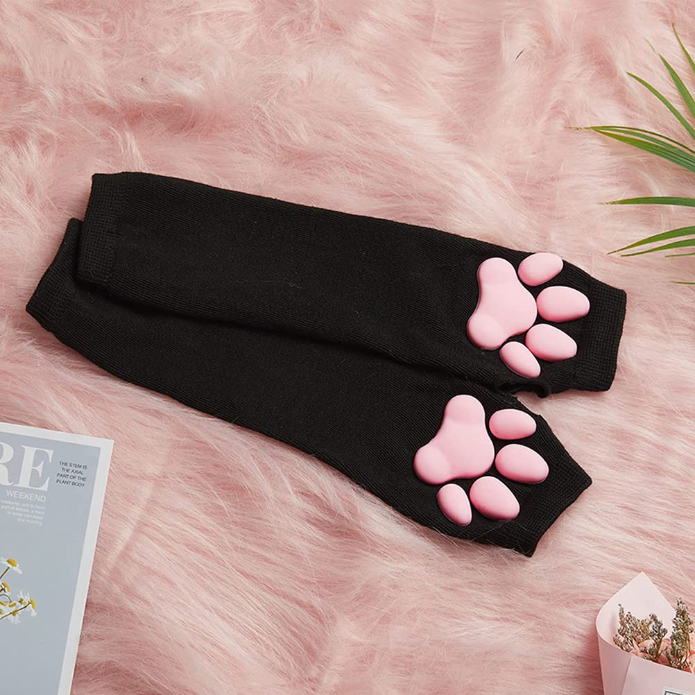 GANT MITAINE HIVER BEIGE ET MARRON PATTE CHAT OU Ours Peluche Chaud Et Confortable Style Kawai Japonisant