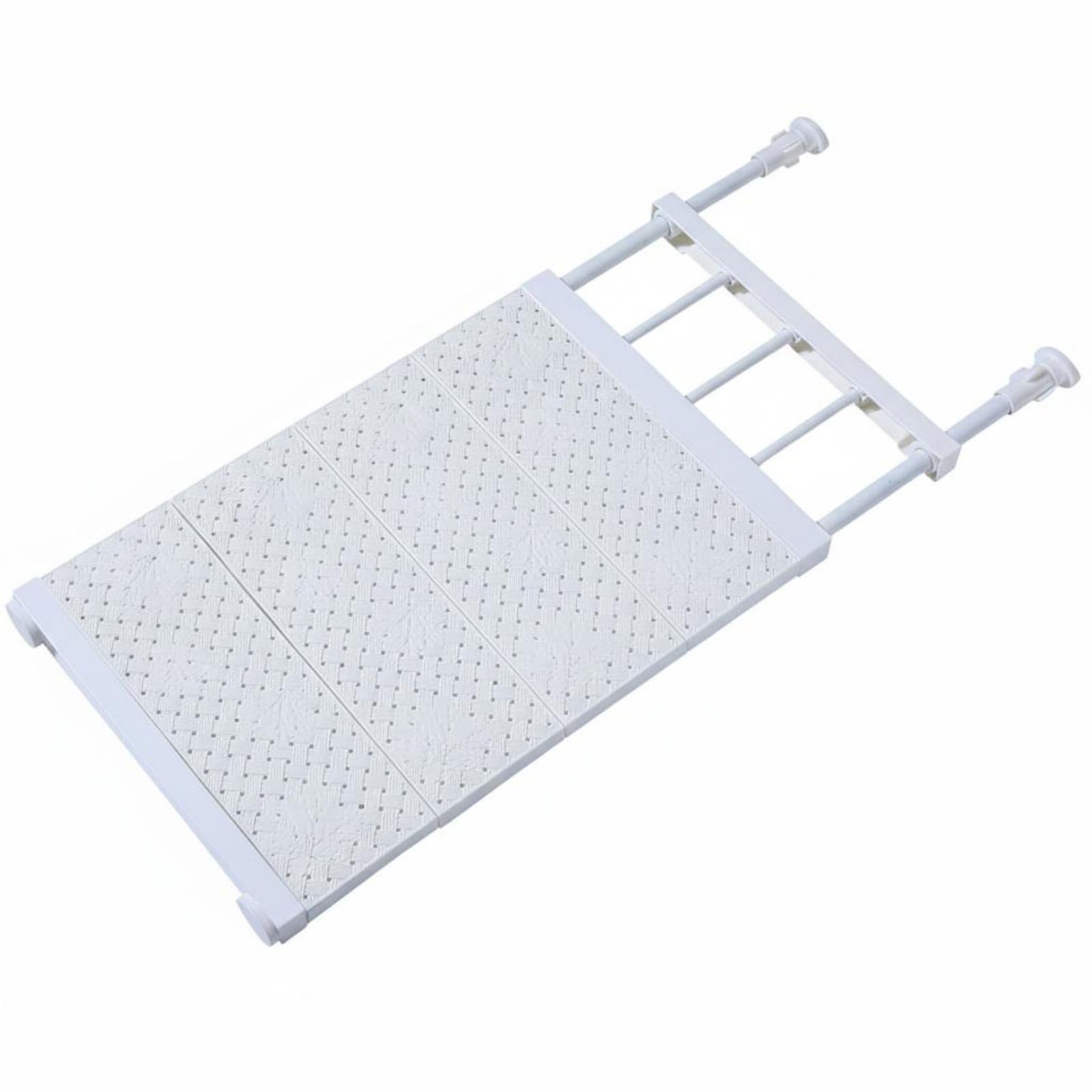predolo Divisorio Telescopico Salvaspazio, Resistente Alla Corrosione, Ripiano Estensibile per Armadio Studenti, Inquilini, Alta Capacità di Carico, Ripiano Regolabile, 53-90x30cm
