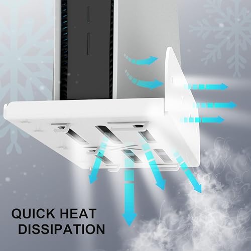 Miniatura 5 de BELOPERA Ps5Ps4 Wall Mount kit, 6-in-1 PS5 (Disc and Digital) Metal Wall Mount Stand with 2 Detachable Controller Hanging BracketHeadset