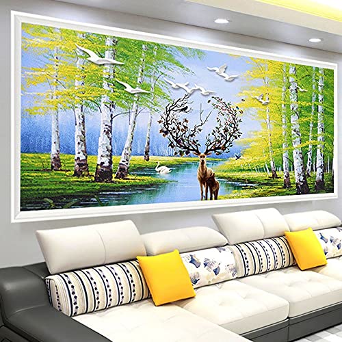 Broderie diamond painting kits faon de la forêt pour décorer un grand salon