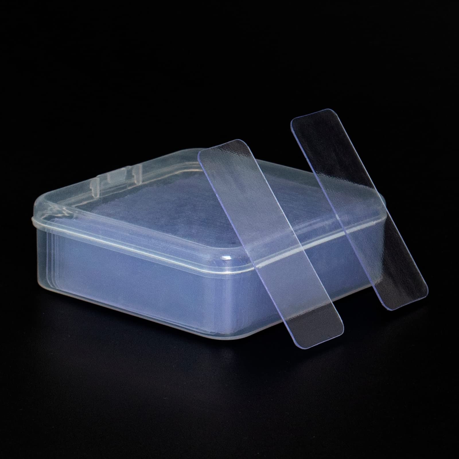 Photo 1 of 2 pack Clear Double Sided Tape with Storage Box - 100 PCS 2X5.8cm/0.78X2.28in Removable Transparent Two Sided Adhesive Mounting Tape for Posters, Photos, Walls, Floors and Rugs (100)