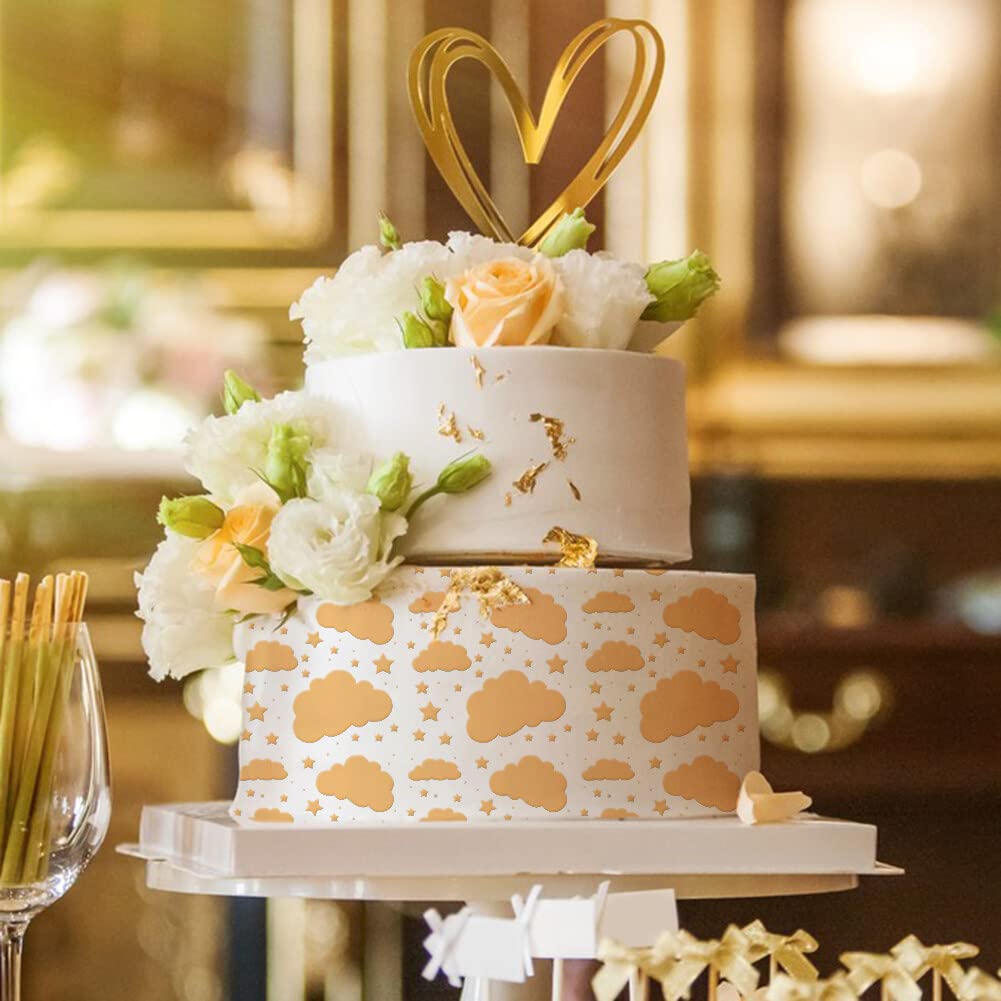 Modello di stencil per torta in pizzo rotondo 15 pezzi Strumenti per decorare torte Cottura fai da te Pane Pasticceria Stampo per setaccio per zucchero Modello per torta fondente  15