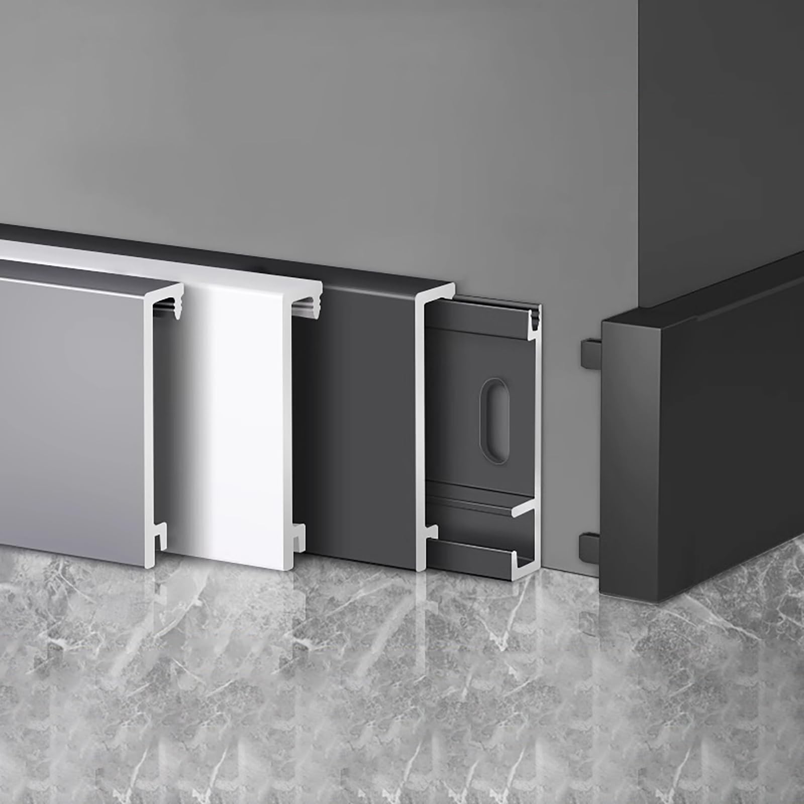 Battiscopa in laminato per pavimenti in cucina, soggiorno e corridoi