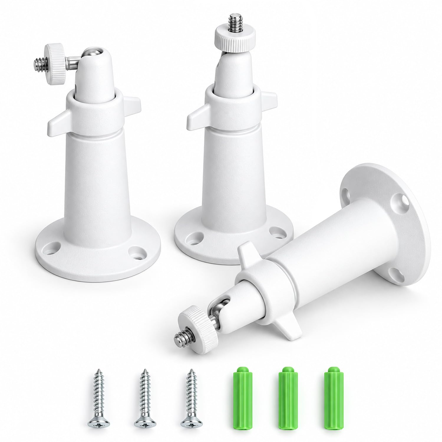 QWORK 3 Pcs Adjustable Camera Mount, Indoor and Outdoor Mount Compatible with Arlo, Arlo Pro, Arlo Cam and Other Models