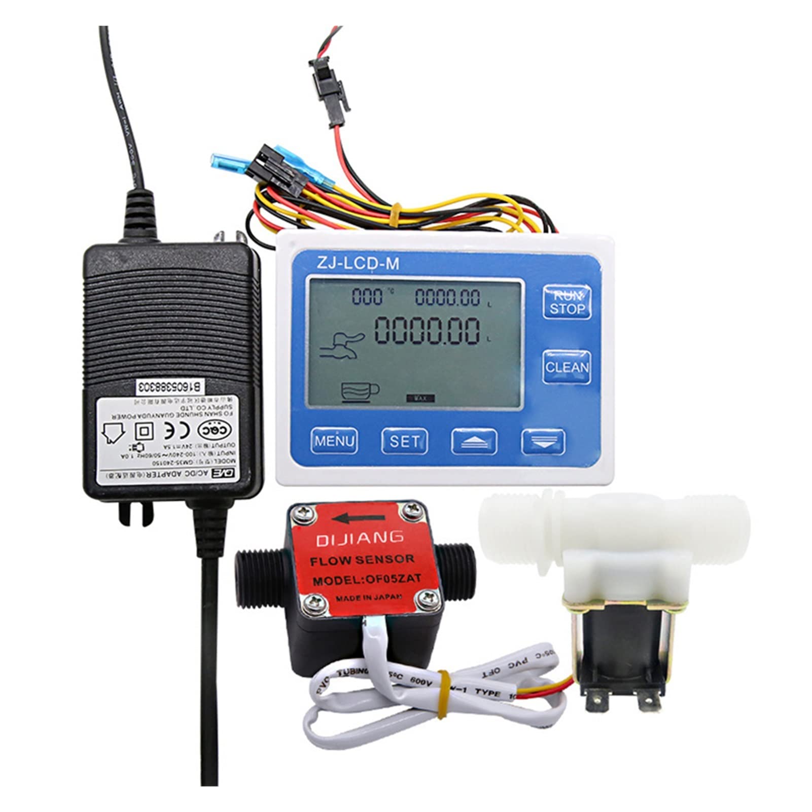 CUDTAPI DN15 Digital Display Flow Meter Flow Quantitative Controller 1/2" Gear Sensor Solenoid Valve Use To Control And Display Liquid Flow