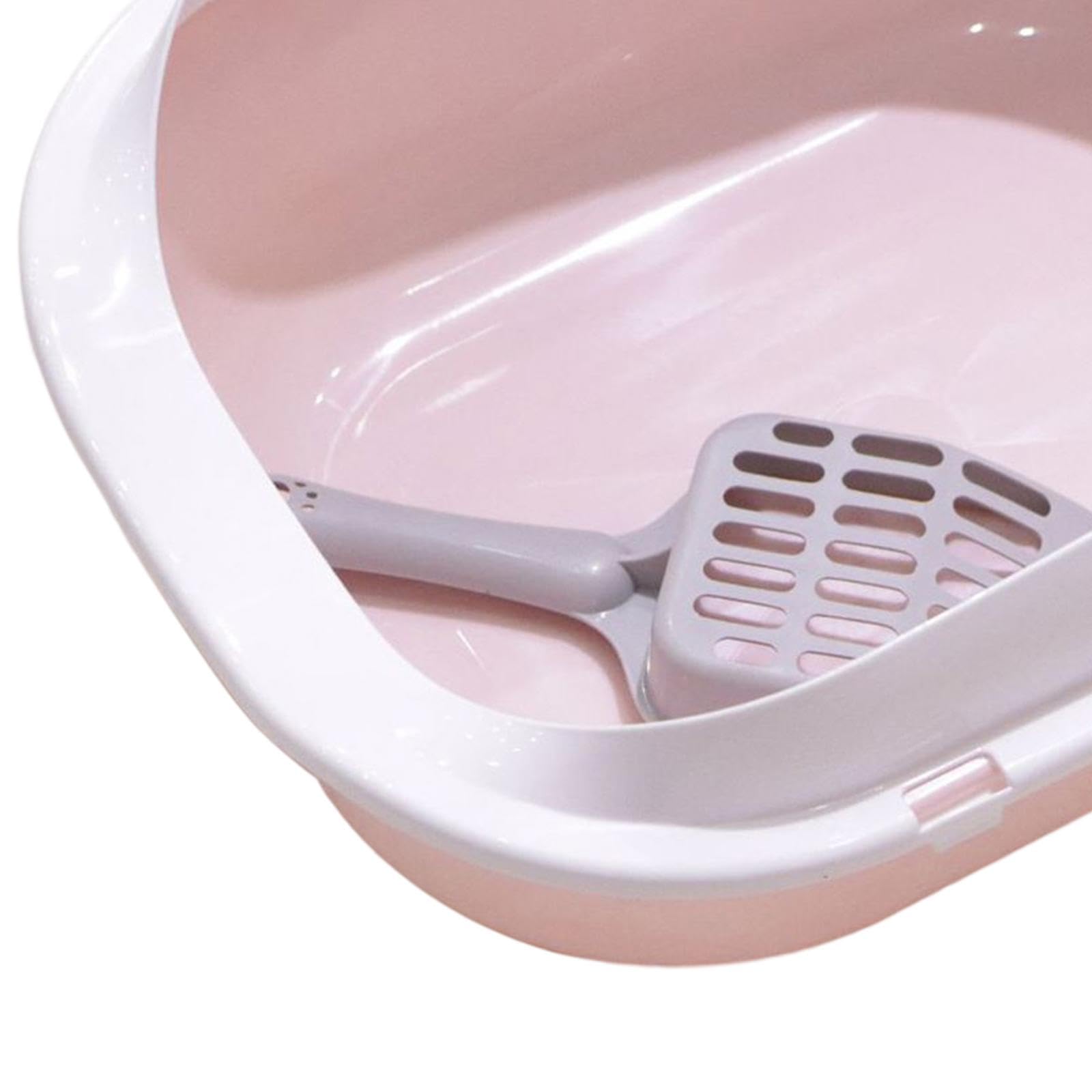 Kuweta dla kota Toaleta Otwarta górna kuweta zwierząt Wysokie boki Prywatność Pojemnik na kuwetę Miska z piaskiem Kot małych(Pink)