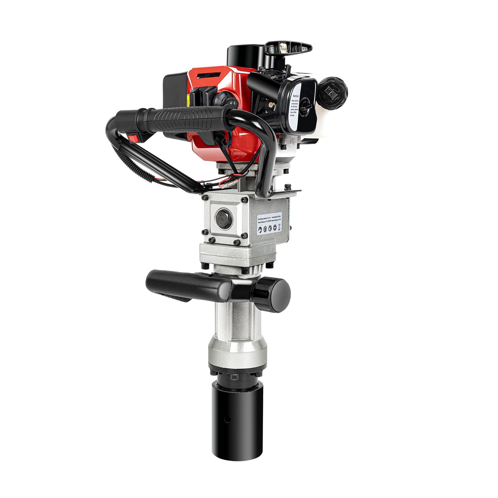 32.6CC T Post Driver Piledriver 2 Stroke Gas Powered T-Post Driver Heavy Duty Gasoline Push Pile Profession Kit Gasoline Piling Driver Portable Lightweight