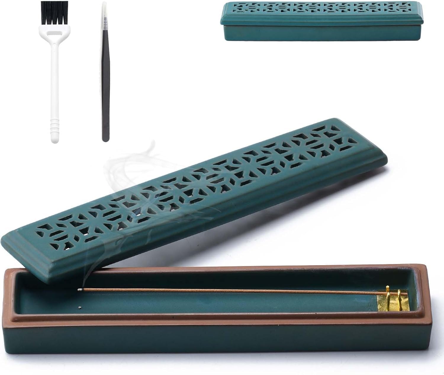 Ceramic Incense Holder, Horizontal Japanese Style