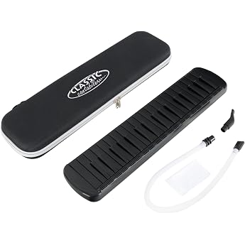Classic Cantabile PML-37 BK Melodica Black 37 Black Buttons 1 x Case Chromatic melodica for adults and children aged 5 and up very easy to learn and play tone range f - f