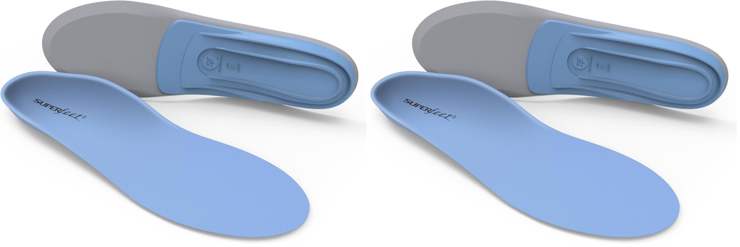 Superfeet All-Purpose Support Medium Arch Insoles (Blue) - Trim-To-Fit Orthotic Shoe Inserts - Professional Grade