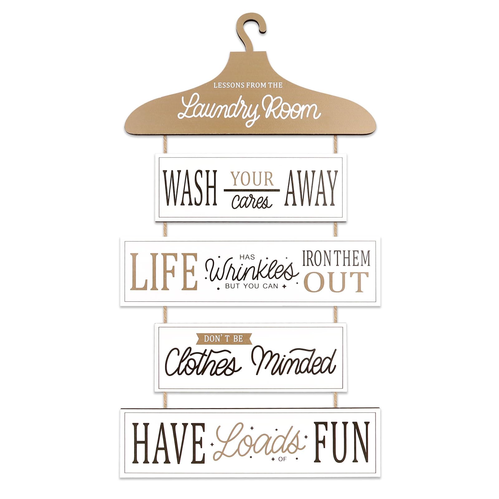 Realand Wood Laundry Room Decor, Rustic Farmhouse En Laundry Room Sign Lessons From The Vintage Plaque Wall Art Accessories For Home Bathroom