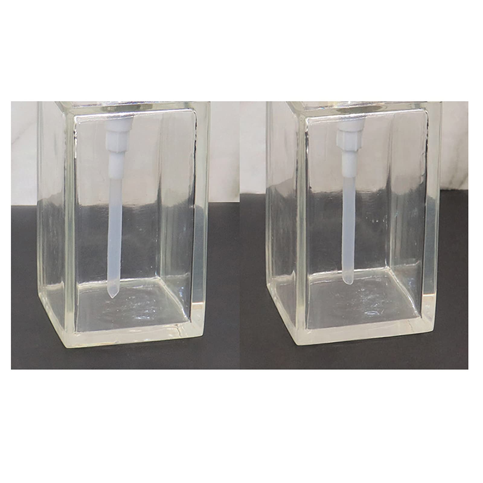 Dispenser di sapone in resina, flacone per lozione, testina di pompaggio zincata, crema mani, shampoo, per casa e ufficio, grande capacità, trasparente, 500 ml/17,6 oz, bagno (Colore: Clear2)