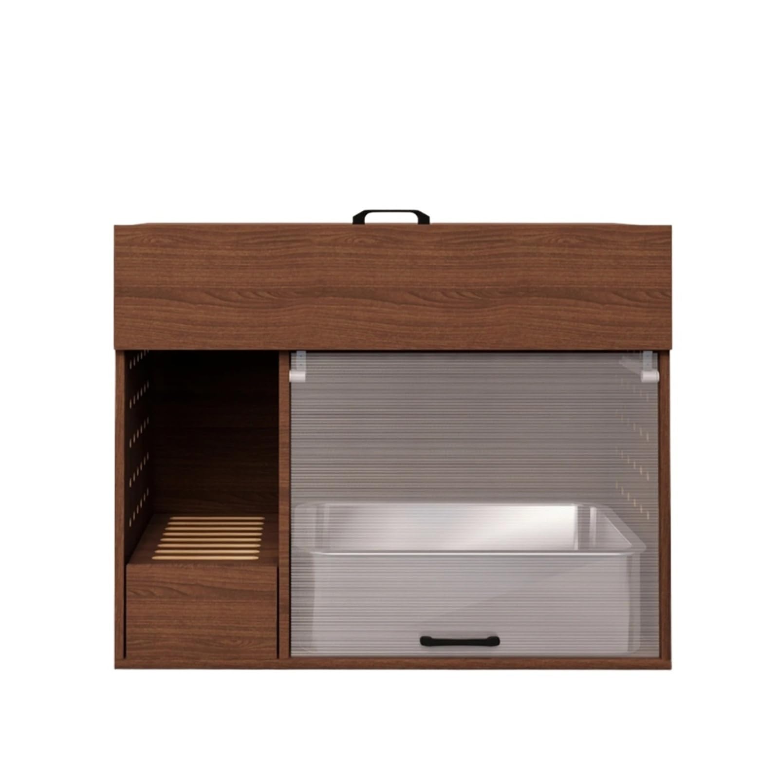 Großer Katzentoilettenschrank mit Stauraum und Anti-Klecks-Auffangschale
