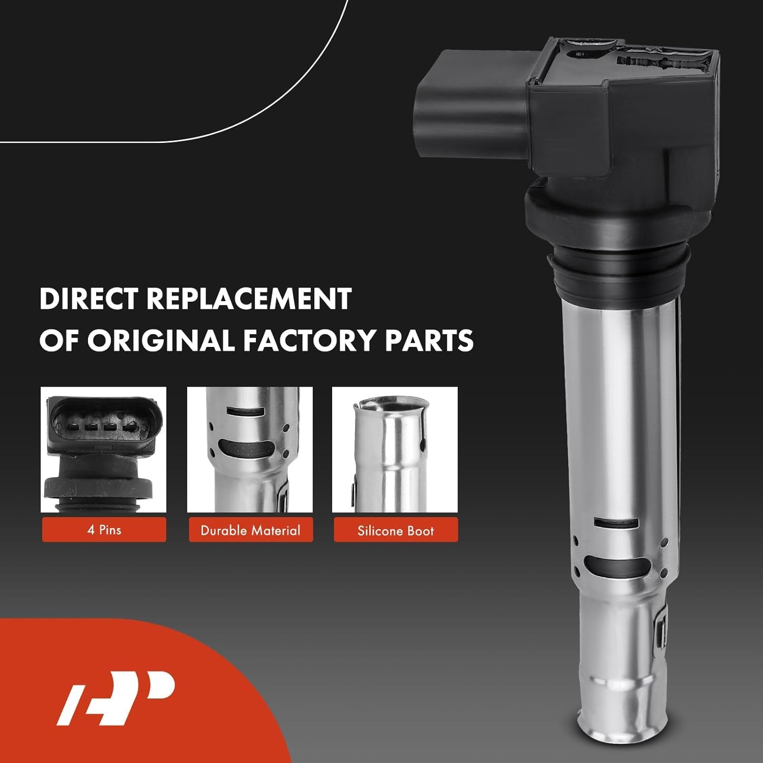 A-Premium Set of 8 Ignition Coil Pack and Iridium Spark Plugs Compatible with Audi A3 2009-2010/2012-2012 1.4L