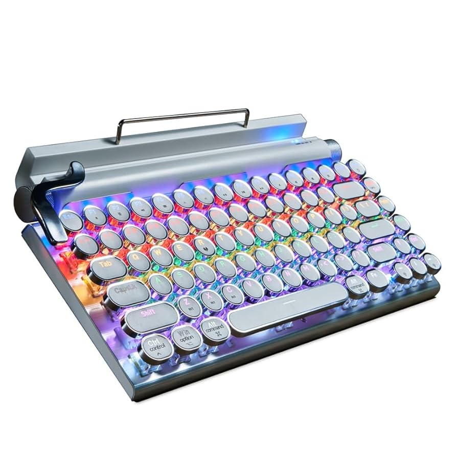 Amazon.com: 7KEYS Typewriter Keyboard Wireless Retro Style