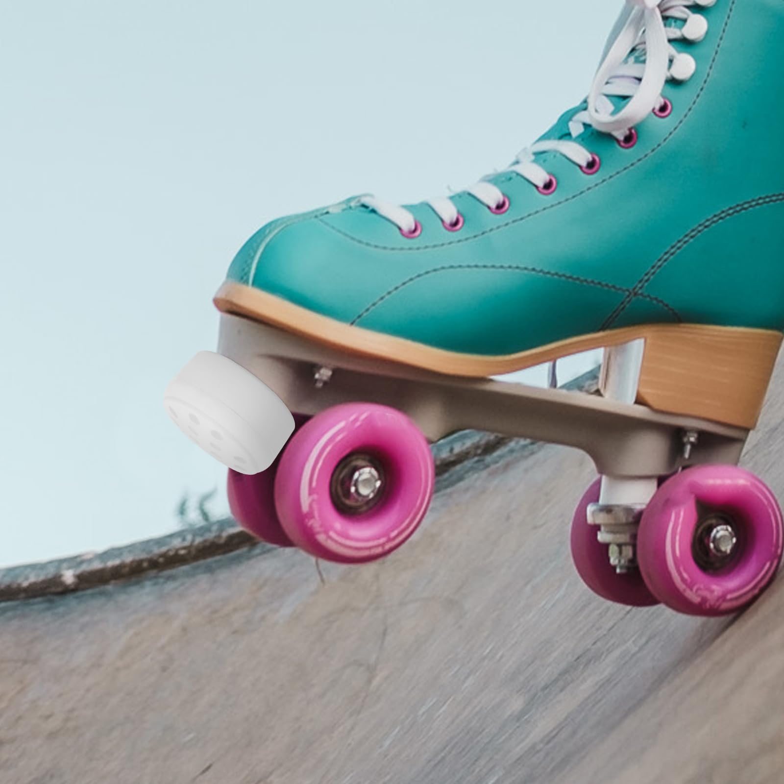 OHPHCALL 2pcs Braking Block Roller Skate Toe stoppers Toe Stops Replacement Toe Stops Plugs Replacement Roller Skate stoppers wear-Resistant Skate stoppers Rubber White Component Skates