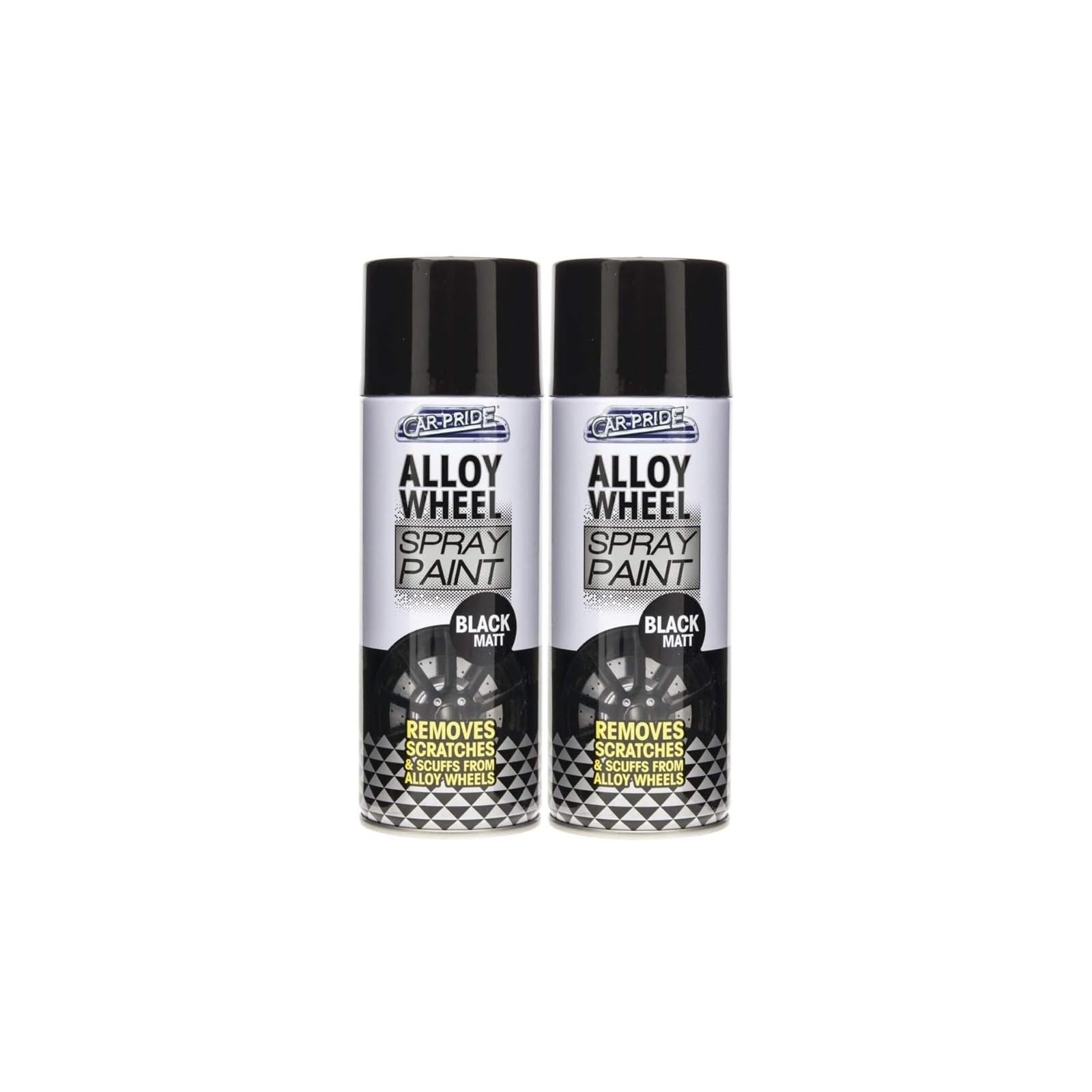 PNJB Car Alloy Wheel Matt Black Spray, Long Lasting, Corrosion Resistance, Quick Drying, Easy to use Aerosol Spray,400ml (2PCS)