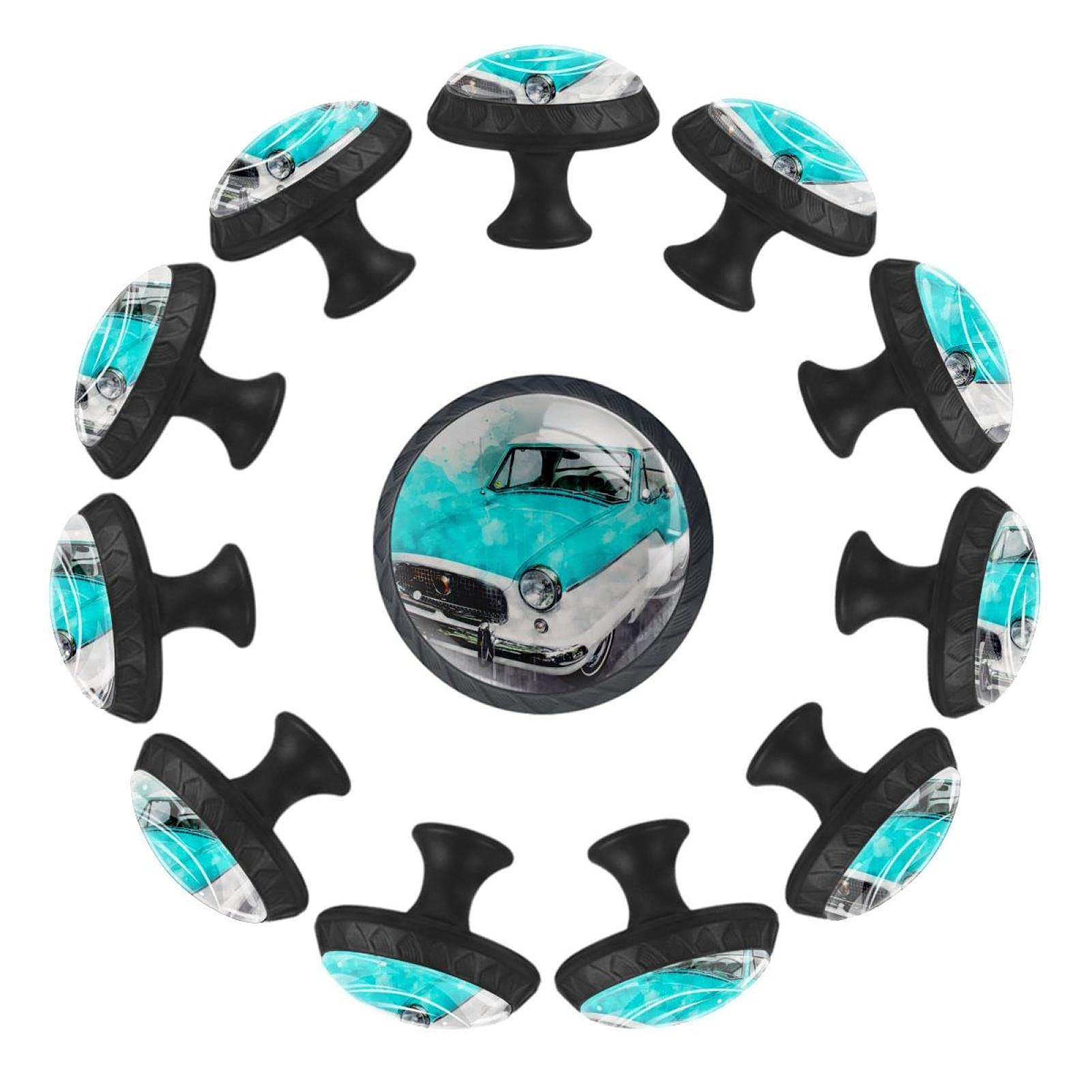 Boutons de tiroir de commode aquarelle 35 mm pour chambre enfant
