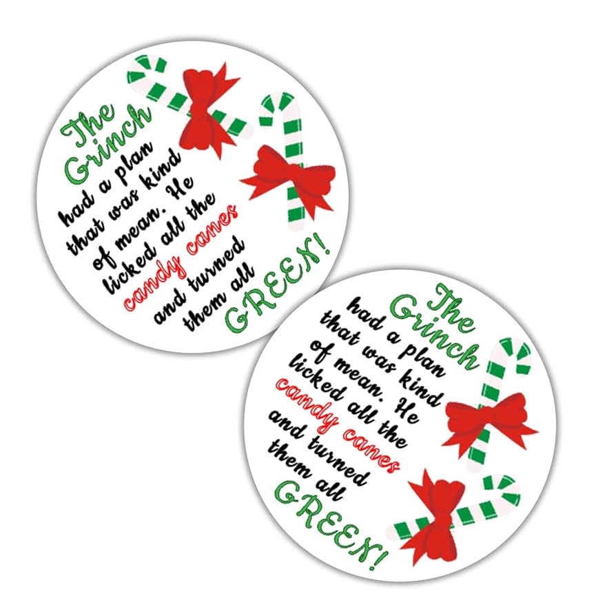 amazon-com-christmas-candy-cane-stickers-tags-labels-fits-a-grinchy-theme-arts-crafts-sewing for Free Printable Candy Cane Tags Amazon.com: Christmas candy cane stickers, tags, labels, fits a grinchy theme : Arts, Crafts & Sewing for Free Printable Candy Cane Tags