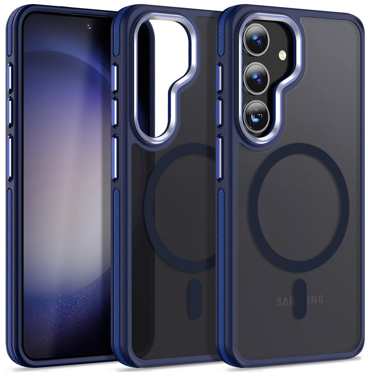 MALEWOLF Case for Samsung Galaxy S25 Plus/S25+ Compatible with Magsafe, [Non-Slip Edge]&[Camera Frame Protection] for S25 Plus Phone Case, Shockproof