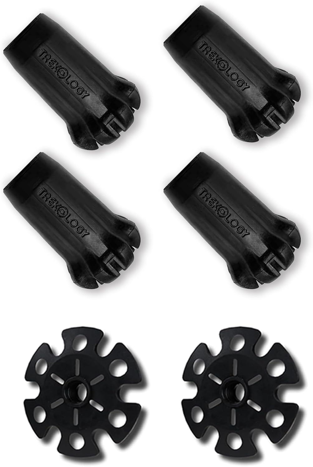 Trekology Trekking Pole Accessory Set – Bundle Tips for Concrete & Flat Roads – Durable Replacement Tips for Hiking Poles, Walking Sticks & Trekking Poles