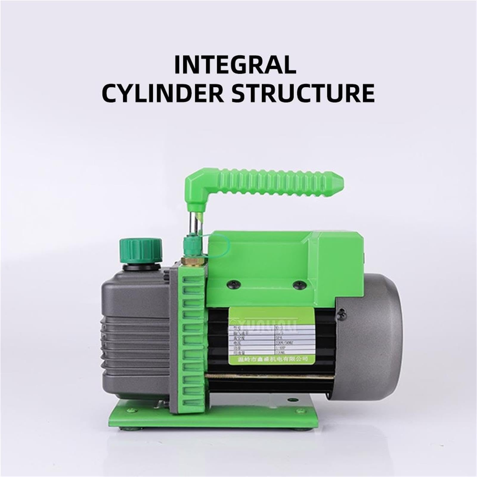 Mini pompa per vuoto rotativa a palette monostadio, velocità di pompaggio 3cfm Strumento manutenzione a refrigerazione 720w Alta efficienza(110)