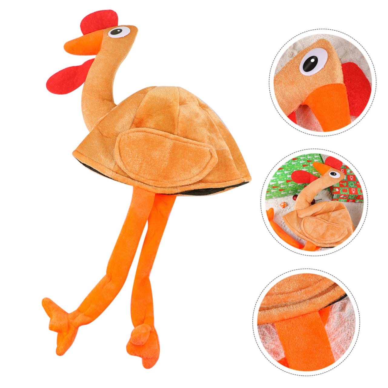 Abaodam 5piezas Sombrero De Pavo Divertido Para Carnaval y Acción De Gracias Diseño Adorable Patas Accesorio De Fiesta Para Cosplay y Celebraciones