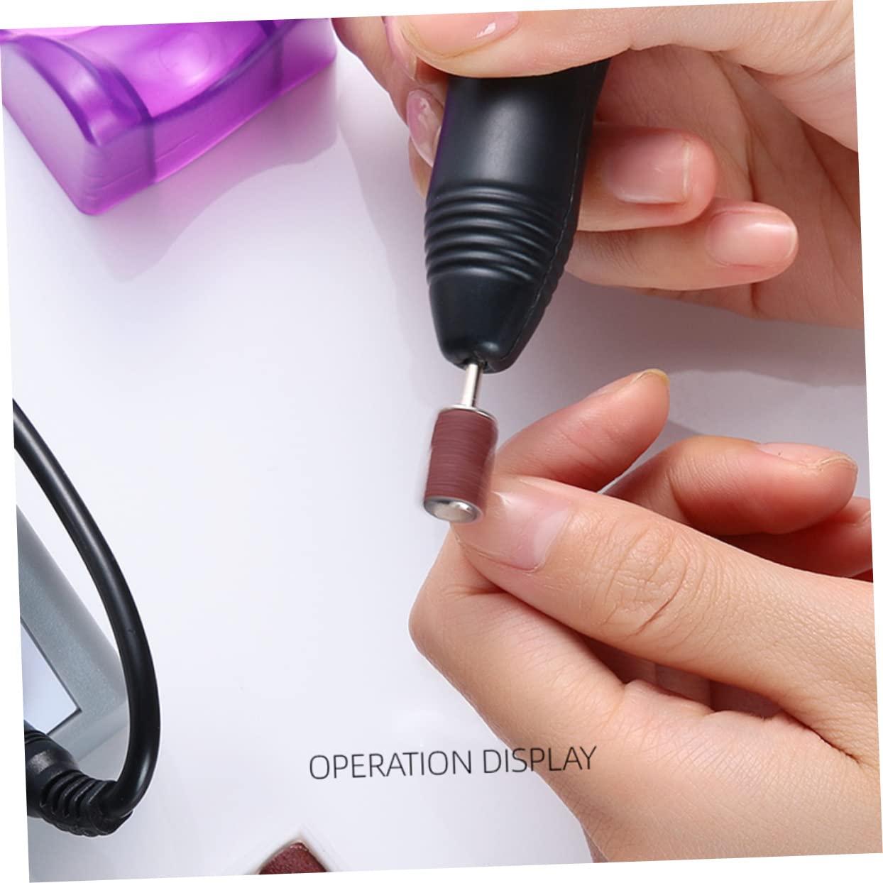 Taladro Eléctrico para Uñas 20000 Rpm, Kit de Manicura | 6 Puntas Estándar, Plástico y Metal, Agarre Cómodo, Uso Profesional y Doméstico