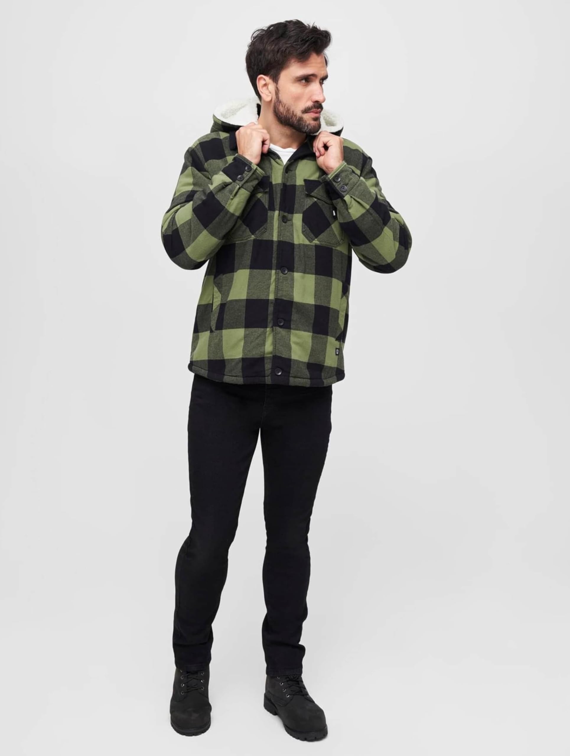 Brandit Lumber Jacket Hooded Chaqueta Hombre (Pack de 1)